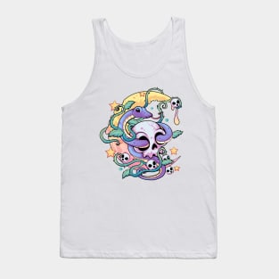 Pastel Goth Snake Skull Tank Top